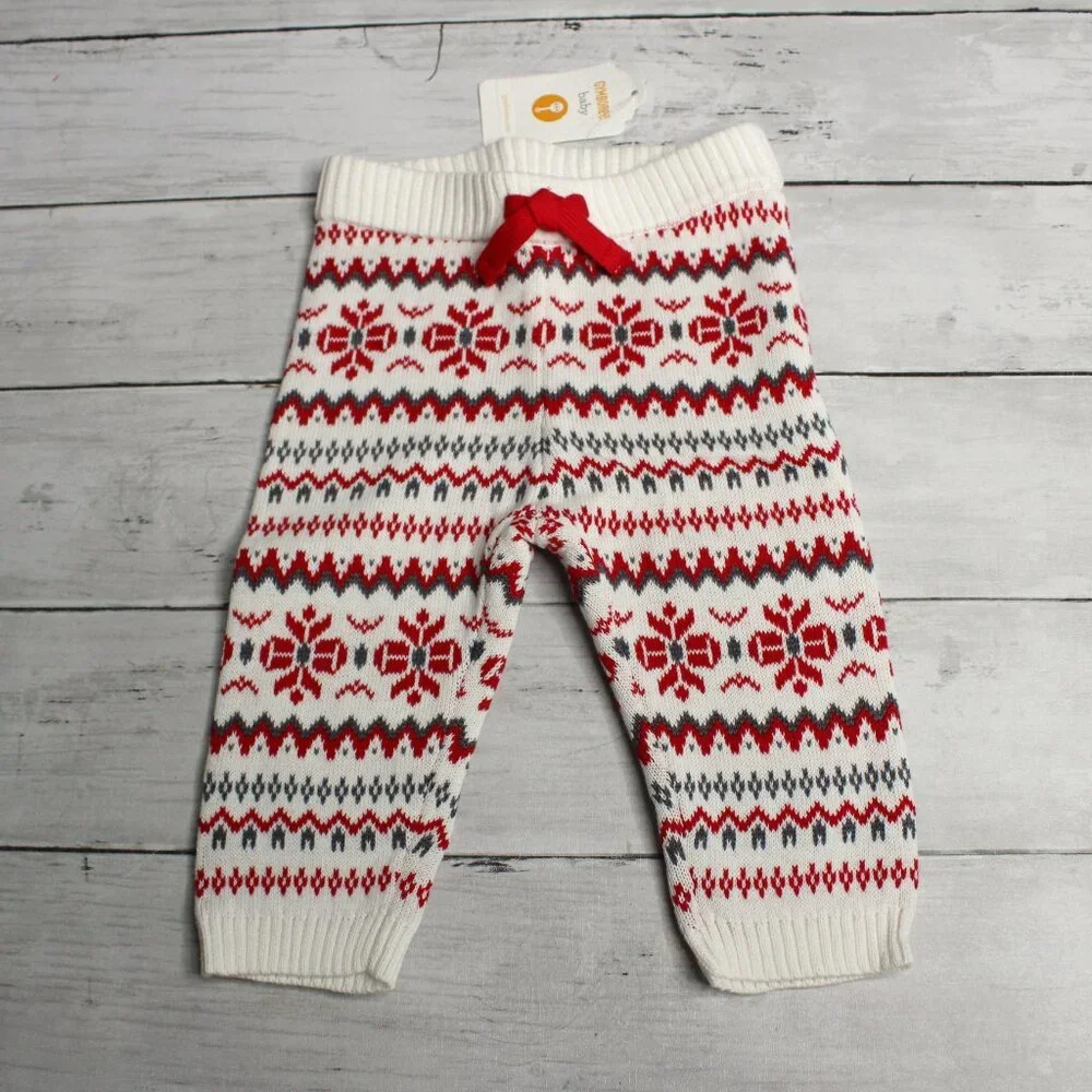 Gymboree Baby Girl's Sweater Dress Hat Pants Set Size 0-3 Months Winter